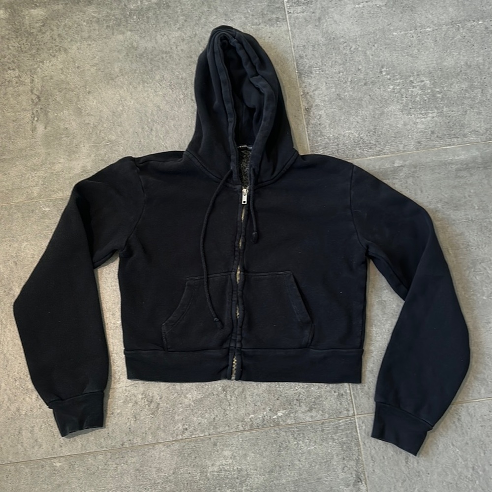 Brandy black short hoodie